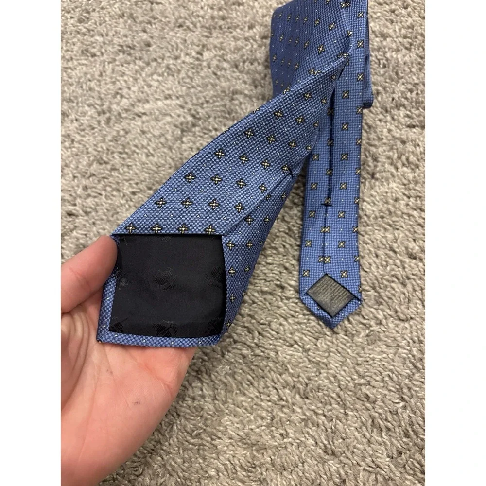 Vintage Brooks Brothers Makers Tie Blue 100% Silk AOP 